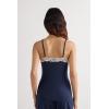 Woman’s Pretty Flowers Modal Top(Blue – Deep Blue/Vanilla)