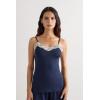 Woman’s Pretty Flowers Modal Top(Blue – Deep Blue/Vanilla)