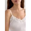 Woman’s Pretty Flowers Modal Top(Ivory – Powder White)