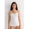 Woman’s Pretty Flowers Modal Top(Ivory – Powder White)