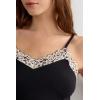 Woman’s Pretty Flowers Modal Top(Multicolor – Black/Ivory)