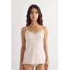 Woman’s Pretty Flowers Modal Top(Natural – Avorio Crema)