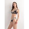 Woman’s Pretty Flowers Panties(Multicolor – Black/Ivory)