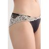 Woman’s Pretty Flowers Panties(Multicolor – Black/Ivory)