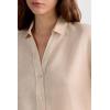 Woman’s Short Sleeve Linen Cloth Shirt in Natural, Size M