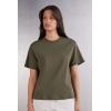 Woman’s Short Sleeve Top in Cotton(Green – Safari Green)