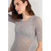 Woman’s Short-Sleeved Top in Ultranatural with Cashmere(Grey – Grey Melange)