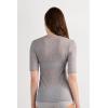 Woman’s Short-Sleeved Top in Ultranatural with Cashmere(Grey – Grey Melange)
