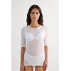 Woman’s Short-Sleeved Top in Ultranatural with Cashmere(White – White)