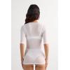 Woman’s Short-Sleeved Top in Ultranatural with Cashmere(White – White)