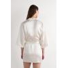 Woman’s Silk Kimono(Ivory – Powder White)