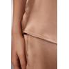 Woman’s Silk Satin Top with V-Neckline(Natural – Satin Pink)