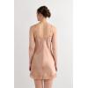 Woman’s Silk Slip with Lace Insert Detail(Natural – Satin Pink)