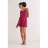 Woman’s Silk Slip with Lace Insert Detail(Red – Beet Red)