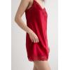 Woman’s Silk Slip with Lace Insert Detail(Red – Red)