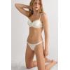 Woman’s Silk and Lace G-String(Ivory – Talc White)