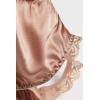 Woman’s Silk and Lace G-String(Natural – Satin Pink)