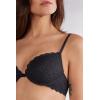 Woman’s Simona Lace Super Push-Up Bra(Black – Black)