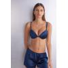 Woman’s Simona Super Push-up Bra in Silk(Blue – Intense Blue)