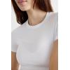 Woman’s Stretch Superior Cotton Short Sleeve Top(White – White)