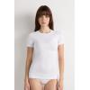 Woman’s Stretch Superior Cotton Short Sleeve Top(White – White)