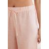 Woman’s The Pure Linen Full Length Drawstring Pants in Linen Fabric(Pink – Blushing Pink)