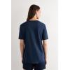 Woman’s The Pure Linen Short Sleeve Top in Linen(Blue – Sailor Blue)