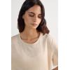 Woman’s The Pure Linen Short Sleeve Top in Linen(Natural – Beige Rope)