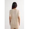 Woman’s The Pure Linen Short Sleeve Top in Linen(Natural – Beige Rope)