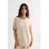 Woman’s The Pure Linen Short Sleeve Top in Linen(Natural – Beige Rope)