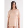 Woman’s The Pure Linen Short Sleeve Top in Linen(Pink – Blushing Pink)