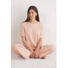 Woman’s The Pure Linen Short Sleeve Top in Linen(Pink – Blushing Pink)