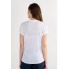 Woman’s The Pure Linen Short Sleeve V-Neck Top in Linen(White – White)