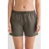 Woman’s The Pure Linen Shorts in Linen Fabric(Green – Safari Green)