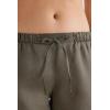 Woman’s The Pure Linen Shorts in Linen Fabric(Green – Safari Green)