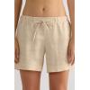 Woman’s The Pure Linen Shorts in Linen Fabric(Natural – Beige Rope)