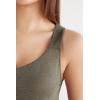 Woman’s The Pure Linen Tank Top in Linen(Green – Safari Green)