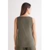 Woman’s The Pure Linen Tank Top in Linen(Green – Safari Green)
