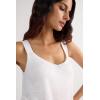 Woman’s The Pure Linen Tank Top in Linen(White – White)