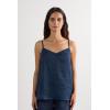 Woman’s The Pure Linen Top in Linen Fabric(Blue – Sailor Blue)