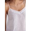 Woman’s The Pure Linen Top in Linen Fabric(White – White)