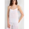 Woman’s The Pure Linen Top in Linen Fabric(White – White)
