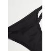 Woman’s Thong with Ultralight Microfiber Straps(Black – Black)