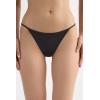 Woman’s Thong with Ultralight Microfiber Straps(Black – Black)