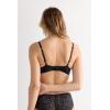 Woman’s Tiziana Wireless Plunge Triangle Bra in Silk and Lace(Black – Black)