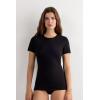 Woman’s Ultrafresh Cotton Short Sleeve Top(Black – Black)