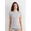 Woman’s Ultrafresh Cotton Short Sleeve Top(Grey – Light Grey Melange)