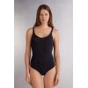 Woman’s Ultralight Cotton Tank Bodysuit(Black – Black)