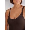 Woman’s Ultralight Cotton Tank Bodysuit(Brown – Mocha Brown)