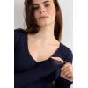 Woman’s V-Neck top in Modal Ultralight with Cashmere(Blue – Intense Blue)